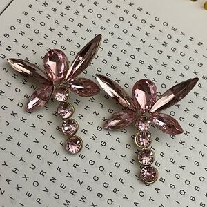 Elegant Pink Crystal Earrings